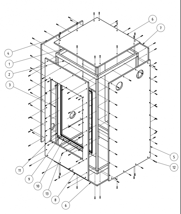 DIY Growbox 2D-Zeichnungen